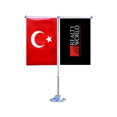 T Model İkili Masa Bayrağı ( Minimum 6 Adet )